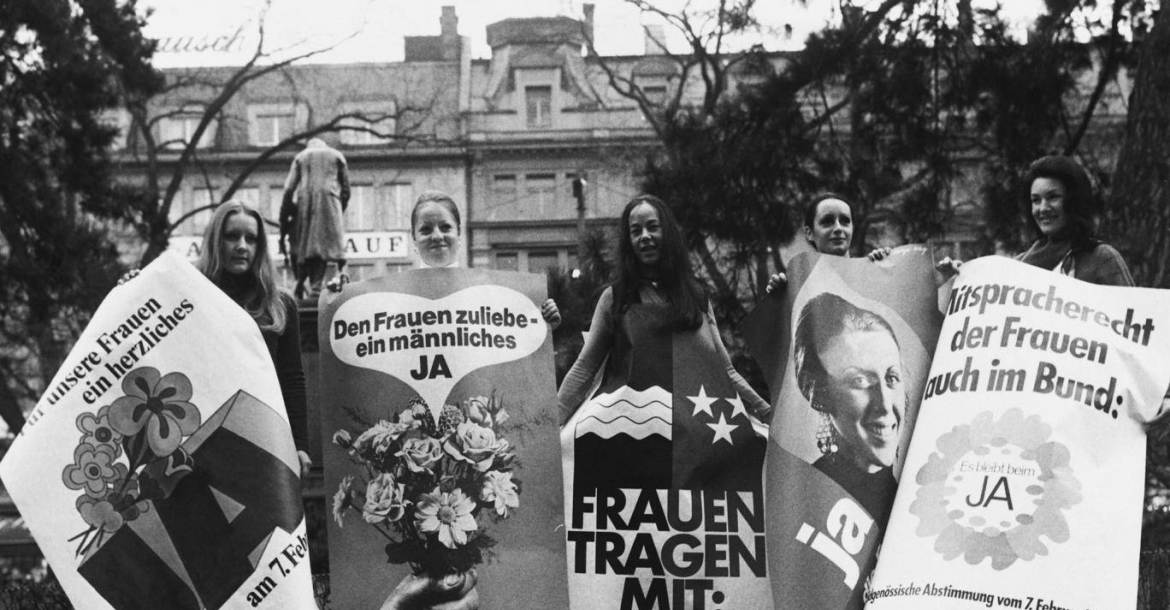 Svájci nők tüntetése 1971-ben 